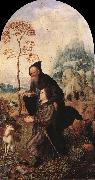 GOSSAERT, Jan (Mabuse) St Anthony with a Donor dfg France oil painting artist